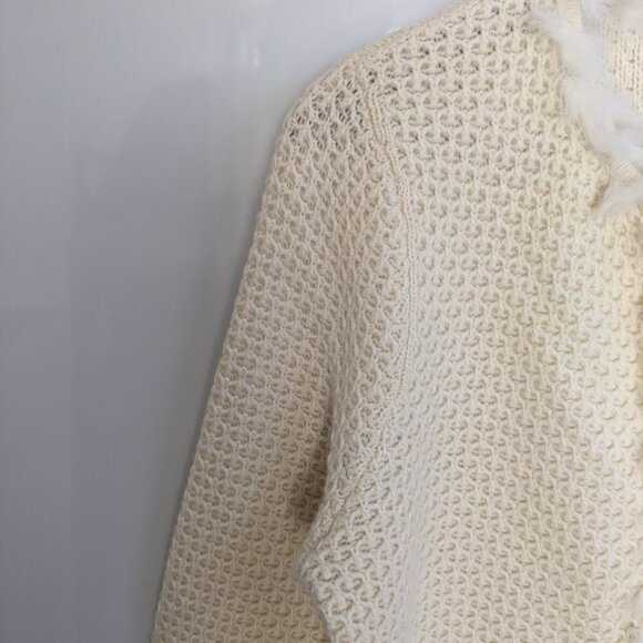 Jones New York Signature Cream Cardigan Sweater One Button Size Petite M Medium - Picture 4 of 11